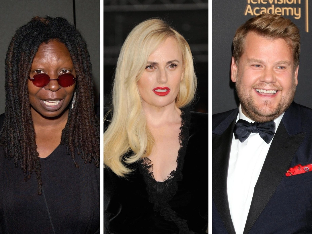 Вупи Голдберг/Ребел Уилсон/Джеймс Корден | marieclaire.ru