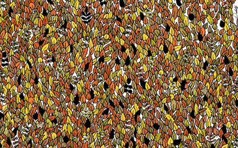 Почти невозможно найти на этом рисунке 4 мыши и 5 грибов, а вы сможете? Проверьте свои глаза