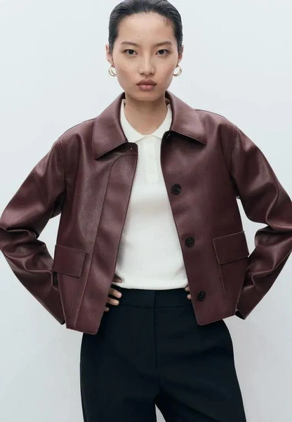 Куртка кожаная Mango