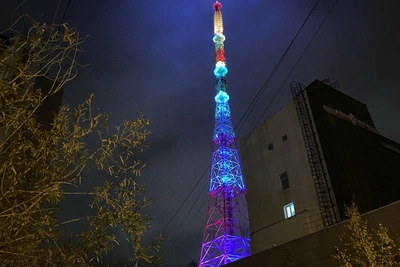 Якутская телебашня засветится в космических тонах 12 апреля