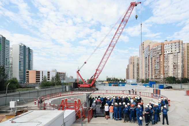 Щит «Надежда» достроил тоннель зеленой линии метро. Станций ждать еще три года | Источник: Администрация Санкт-Петербурга