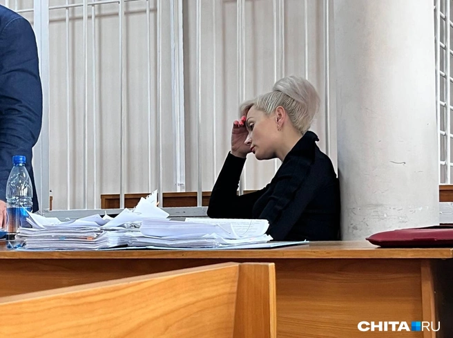 Марина Попова выступает на прениях сторон | Источник: Александр Хамраев / СHITA.RU