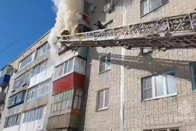 Пожар в Кургане: пострадавшая выпрыгнула с четвертого этажа
