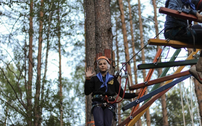 Дети смогут пройти все маршруты веревочного парка | Источник: ООО «АКТИВ КИДС»