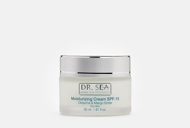 Интенсивный увлажняющий крем для сухой кожи лица с маслом облепихи, экстрактом манго и витаминами SPF15 Dr.Sea Moisturizing cream — Oblipicha & Mango 