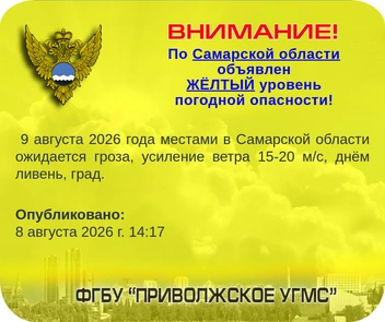 Непогода придет сегодня днем | Источник: Приволжское УГМС