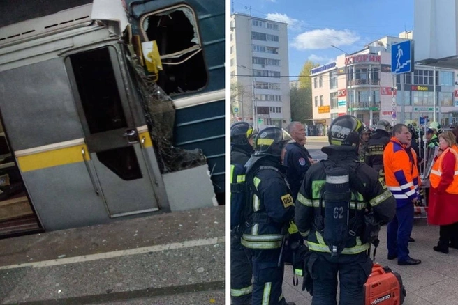 Поезда столкнулись на салатовой ветке московского метро. В результате аварии пострадали пять человек | Источник: читательница MSK1.RU; Александр Рыльский / MSK1.RU