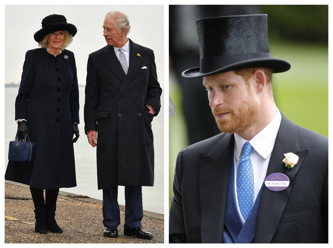 Герцогиня Камилла и принц Чарльз, 1 марта 2022; принц Гарри, 10 июля 2018 | marieclaire.ru