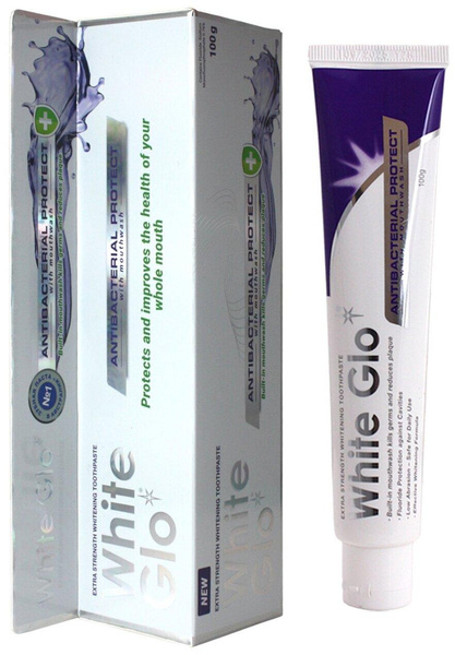 Зубная паста отбеливающая антибактериальная White Glo