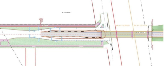На первом этапе построят 200-метровый мост через железную дорогу | Источник: проектная документация