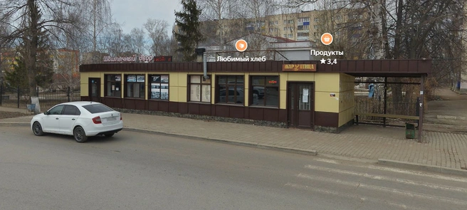 Кафе существовало на остановке возле выезда из города | Источник: yandex.ru/maps