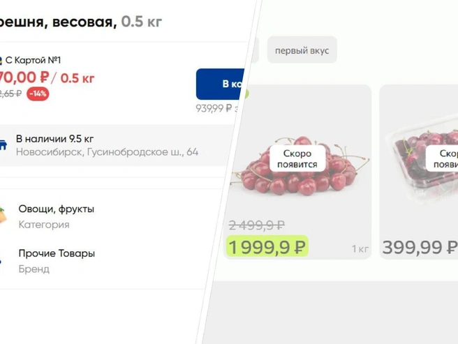Разброс цен в разных точках продажи | Источник: lenta, yarcheplus