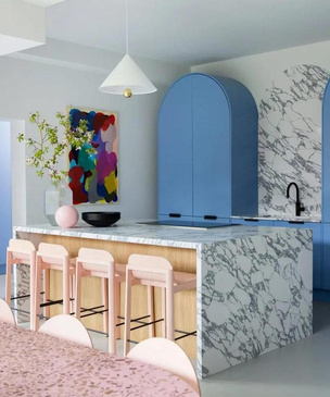 Пастель и нео-мемфис: цветная квартира в Лондоне