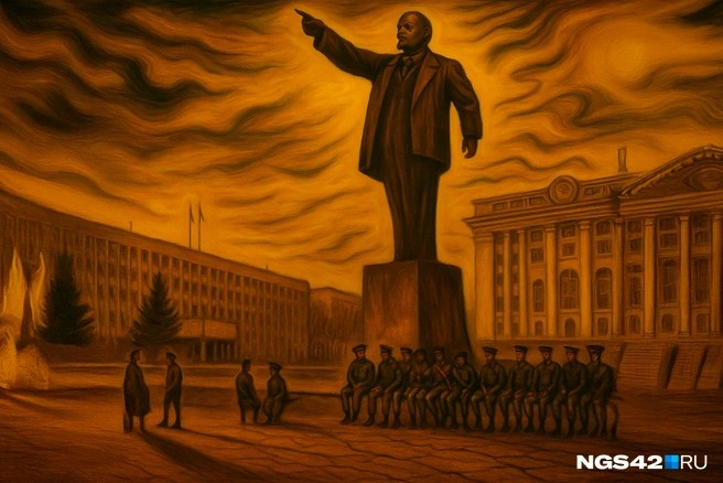 Мрачный облик площади Советов  | Источник: Серафима Пантыкина / Городские медиа 