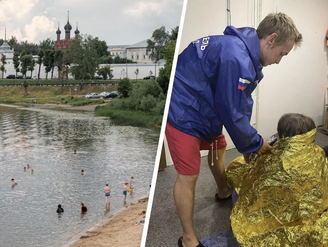 Спасатели вытащили детей на пляже «Подзеленье» в Ярославле | Источник: ЯРОО «Ярославское общество спасания на водах» / vk.com