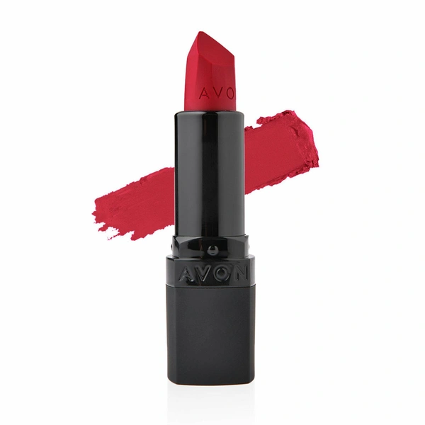 Красная матовая губная помада для губ AVON «Ultra matte red», увлажняющая ультраматовая стойкая