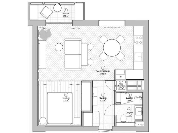 Квартира в Перми. Проект Nika Lebedeva Project.