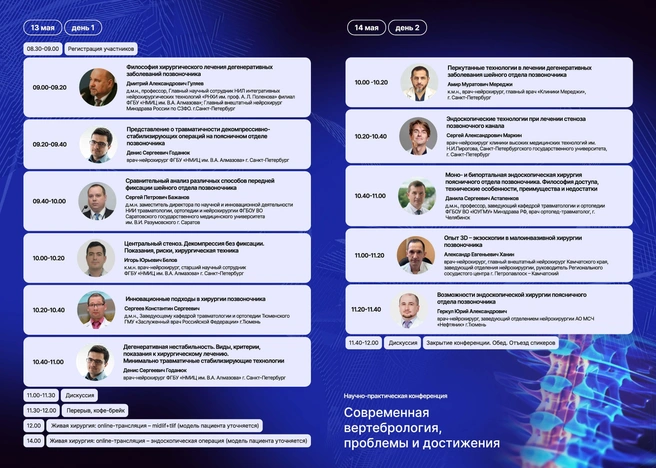 Научный форум «Современная вертебрология, проблемы и достижения» | Источник: МСЧ «НЕФТЯНИК»
