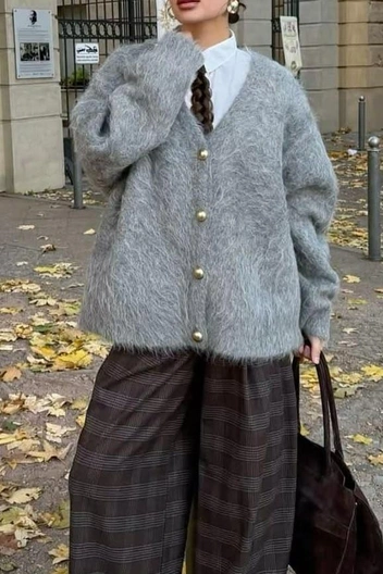 Мягкий шерстяной кардиган — определенно да | Источник: ru.pinterest.com