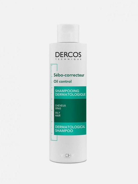 Регулирующий шампунь-уход для жирной кожи головы Dercos, Vichy