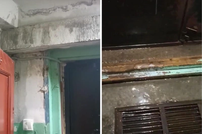 Жители Северодвинска показали потоп в подъезде после дождей