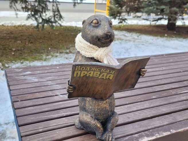 Скульптура суслика до акта вандализма. | Источник: «Ящик Пандоры» / T.me