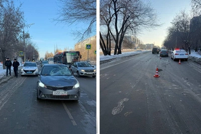 Car hits pedestrians in Neftyaniki, windshield shattered