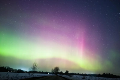 Над Ярославской областью наблюдали северное сияние