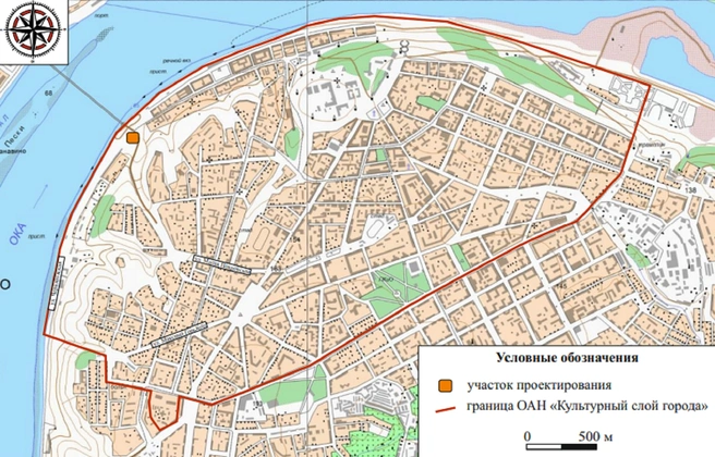 Местоположение участка проектирования | Источник: ugookn.nobl.ru