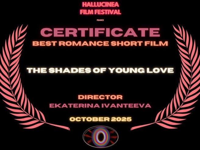 Завоевание награды на фестивале HALLUCINEA FILM стало первым режиссерским достижением Екатерины Ивантеевой. | Источник: Екатерина Ивантеева