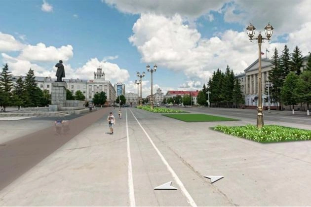 Эскиз возможного благоустройства площади города в 2022 году  | Источник: пресс-служба администрации Кургана 