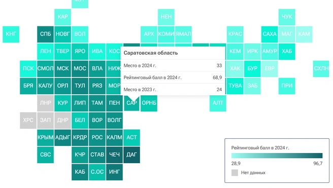 Инфографика регионов по ЗОЖ по итогам 2024 года | Источник: РИА Новости / ria.ru