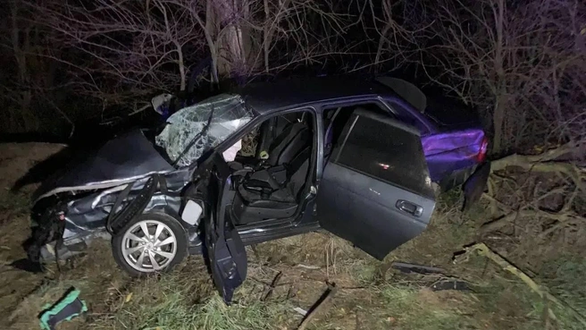 Ночью произошла авария с участием трёх автомобилей | Источник: Госавтоинспекция Ставропольского края