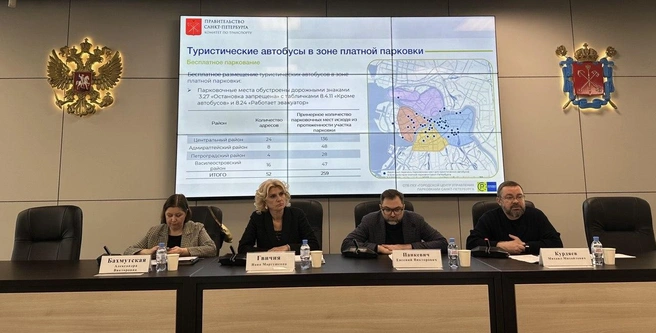Для бесплатного размещения туравтобусов в четырех центральных районах города выделены 52 адреса в зоне платной парковки. | Источник: Комитет по транспорту Петербурга