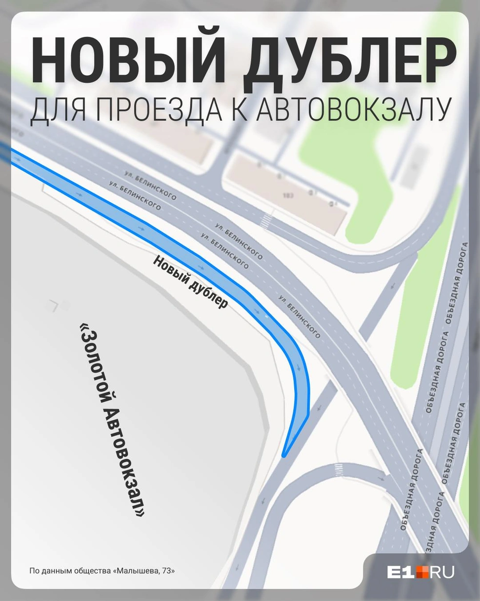 Строители автовокзала построят дублер улицы Белинского | Источник: Филипп Сапегин / E1.RU