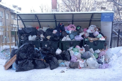 Снег виноват в невывозе мусора в Уфе в праздники