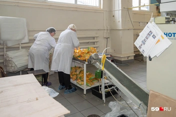 Две сотрудницы упаковывают партию лакомства  | Источник: Василина Любимова / 59.RU