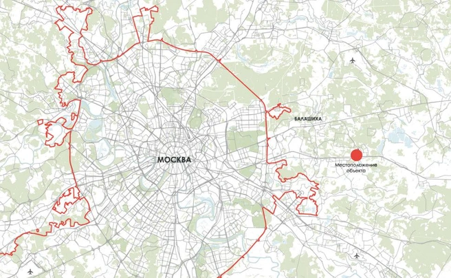 Платформа Чёрное находится в районе микрорайона Заря городского округа Балашиха Московской области | Источник: ОАО&nbsp;«Институт Гипростроймост»