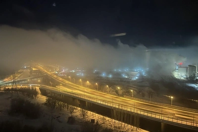 Густой туман накрыл Волгоград в ночь на 23 февраля