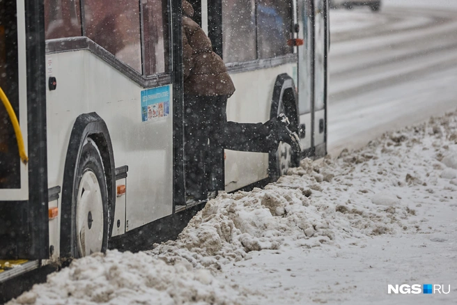 Многим пешеходам приходится много прыгать через сугробы  | Источник: Александр Ощепков / NGS.RU