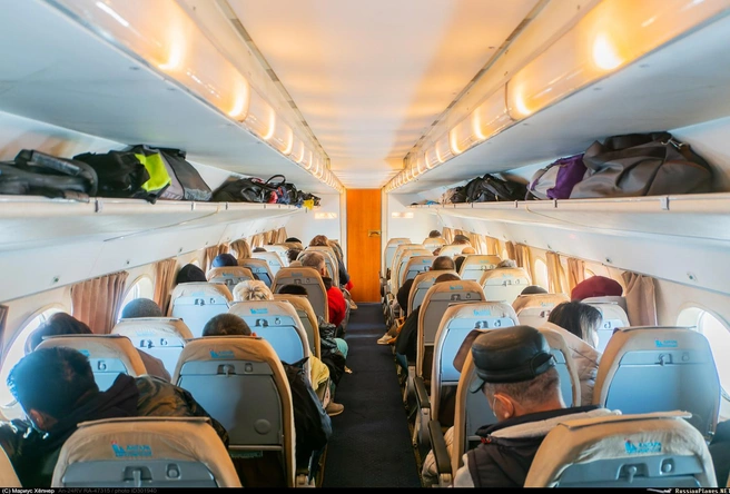 Вот так выглядел салон Ан-24 в 2021-м | Источник: Мариус Хёпнер / Russianplanes.net