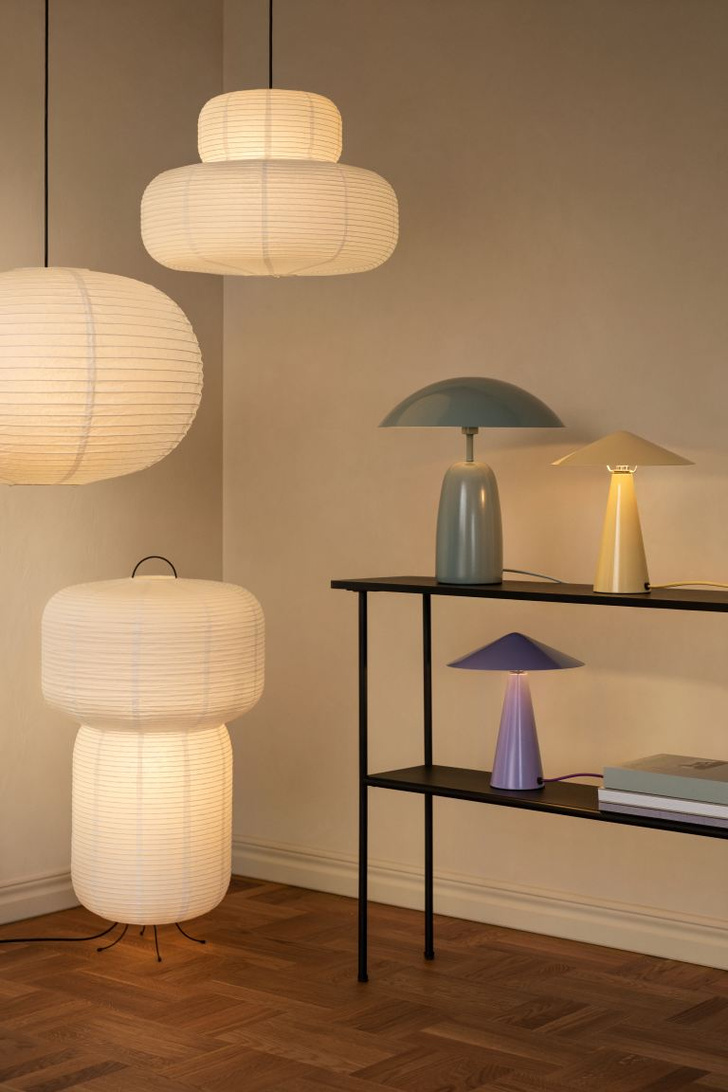 Бумажный дом: светильники с бумажными абажурами