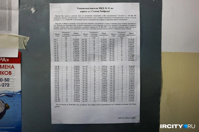 По его словам, дом проблемный: много жильцов не платит за коммуналку. Возможно, именно поэтому никто не хочет брать многоэтажку на свой баланс | Источник: Ксения Филимонова / «ИрСити»