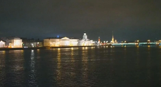Погода в Петербурге поменялась, облака почти на крышах | Источник: кадр супервидовой веб-камеры