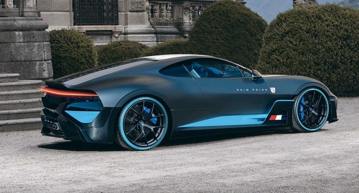 Гиперкар Bugatti Divo вообще-то уже представили публике еще в 2019-м. Правда у оригинала среднемоторная компоновка. А вот так по версии Рэйна Приска могла бы выглядеть версия с передним расположением силового агрегата. Какой вариант выбрать?..