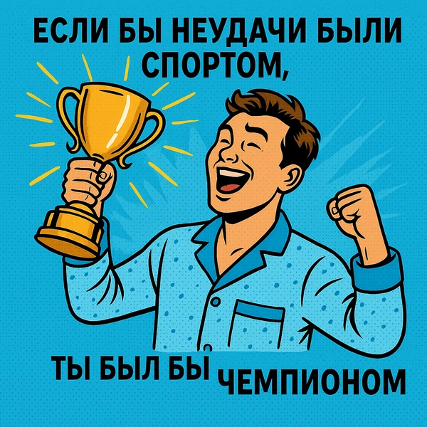 неудачник, стал неудачником, день неудачников, открытки день неудачников, картинки для неудачников, ржачные картинки, открытки бывшему, картинки бывшему | Источник: theDay/DALL-E