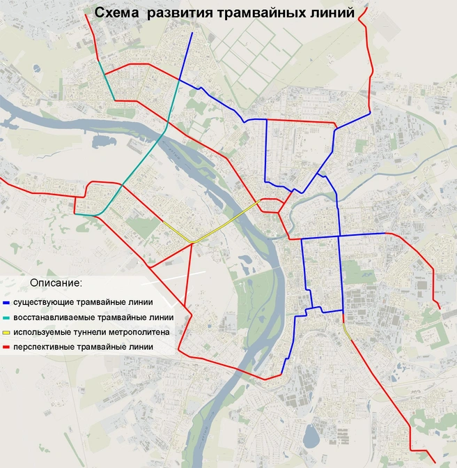 Перспективная схема метротрама в Омске  | Источник: Юрий Романовский 