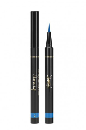 Подводка-лайнер для глаз EYELINER EFFET FAUX CILS SHOCKING, YSL. Выпущена в синем, голубом, темно-зеленом и черном цветах.