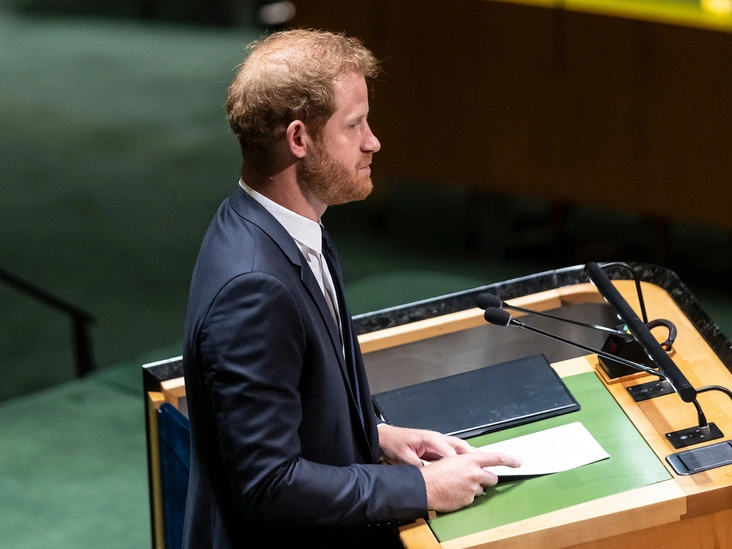 Принц Гарри выступает в Организации Объединенных Наций в Нью-Йорке, 18 июля 2022