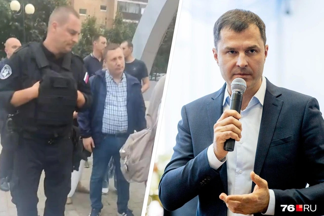 Помощник депутата госдумы пожаловался на Люберецких дружинников — они окружили главу округа на встрече с жителями | Источник: Александра Мамонтова / 76.RU
